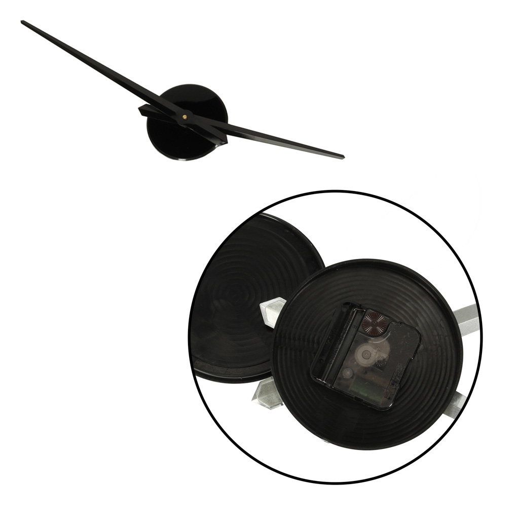 Zegar ścienny naklejany DIY duży regulowany 80-120cm czarny 12 cyfr - obrazek 8