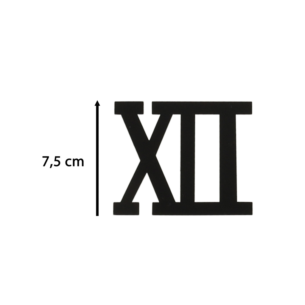 Zegar Ścienny naklejany DIY regulowany czarny cyfry rzymskie 130cm - obrazek 8