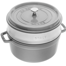 Garnek żeliwny okrągły z wkładem STAUB La Cocotte 40508-819-0 – 3.8 ltr. grafitowy