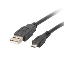 Kabel Lanberg CA-USBM-10CC-0010-BK (USB 2.0 M – Micro USB M; 1m; kolor czarny)