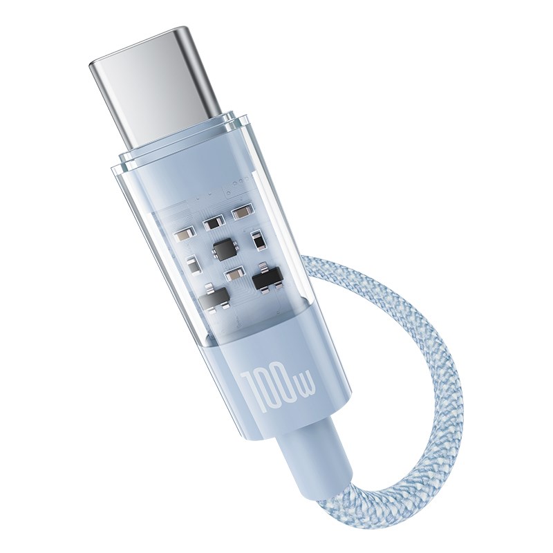 Kabel Baseus Gem Typ C-Typ C 100W 2m (niebieski) - obrazek 4