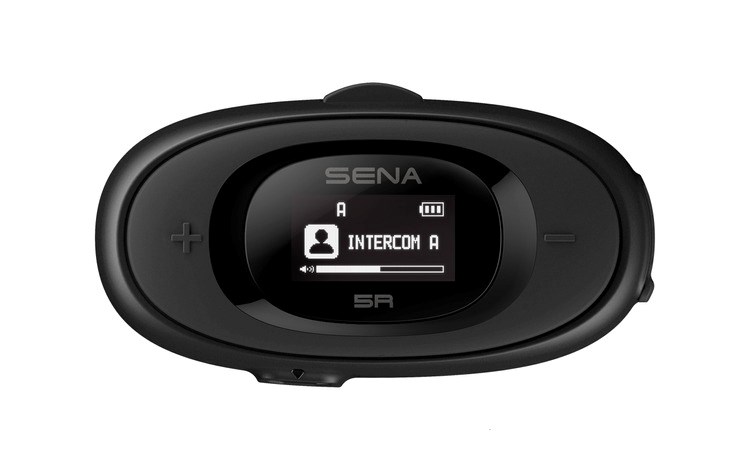 Interkom motocyklowy Sena 5R-01D 5R Bluetooth 5.1 700m z wyświetlaczem LCD i uniwersalnym zestawem mikrofonów na 2 kaski - obrazek 3