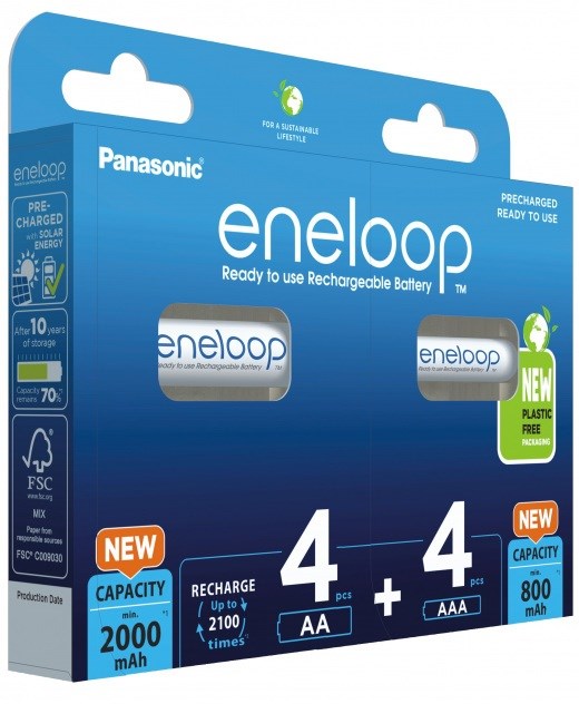 PANASONIC ENELOOP ZESTAW 4x AA 2000mAh + 4x AAA 800mAh - obrazek 3
