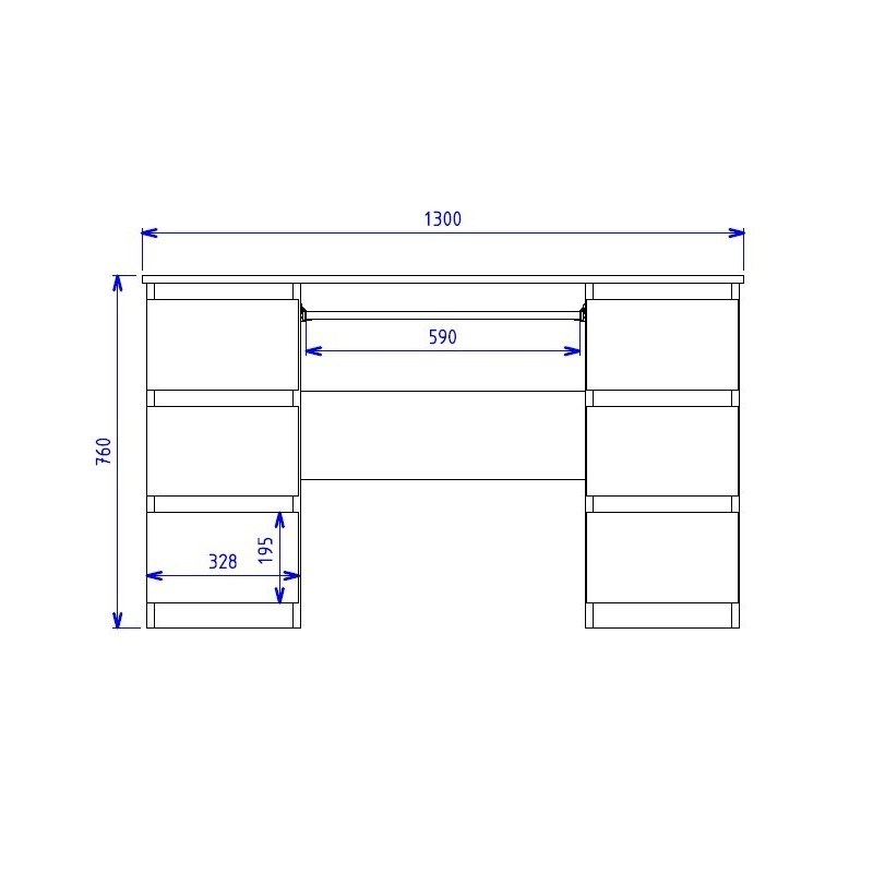 BIURKO KUBA BIAŁY MAT - obrazek 4