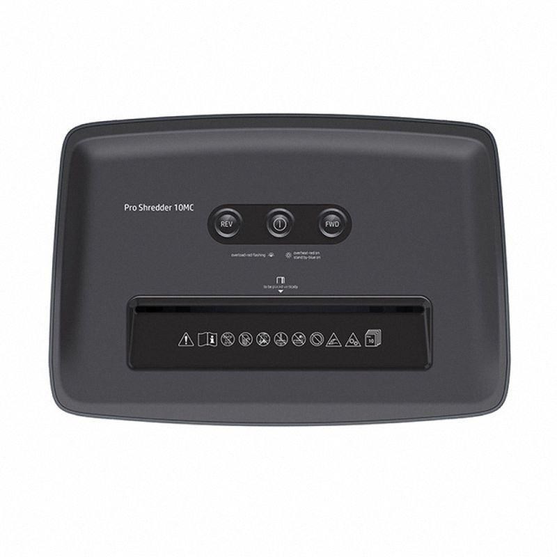 HP PRO SHREDDER 10MC Niszczarka mikrościnki, P-5, 10 kart., 20l, ciemnoszara - obrazek 4
