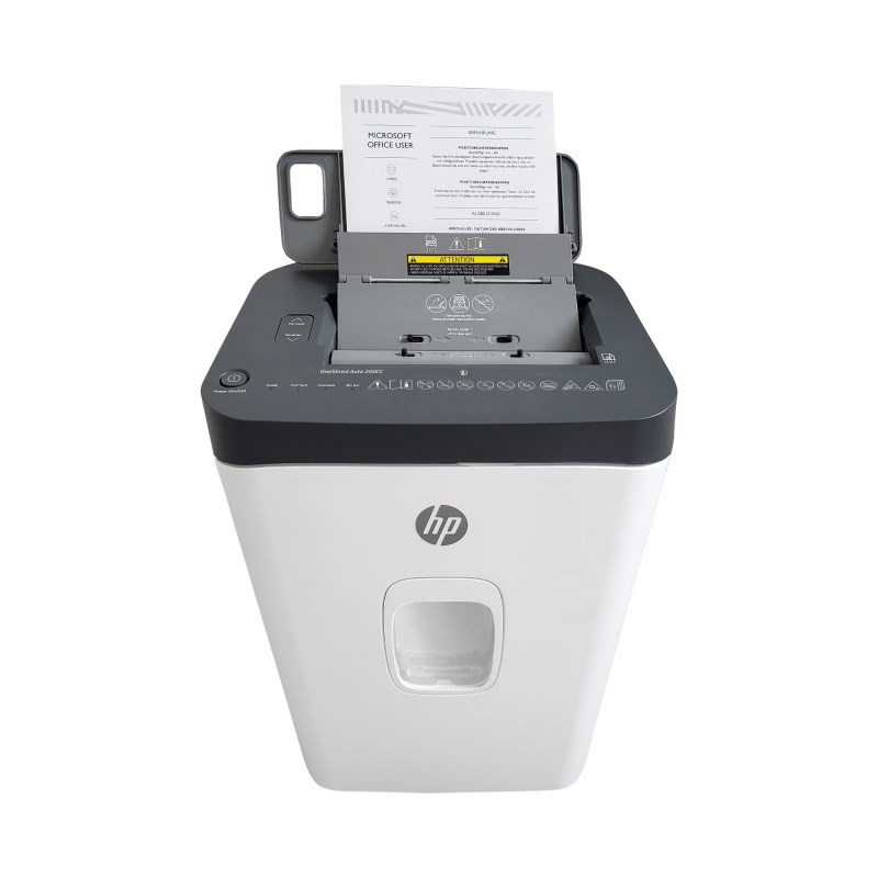 HP Niszczarka ONESHRED Auto 200CC, biało-szara - obrazek 4