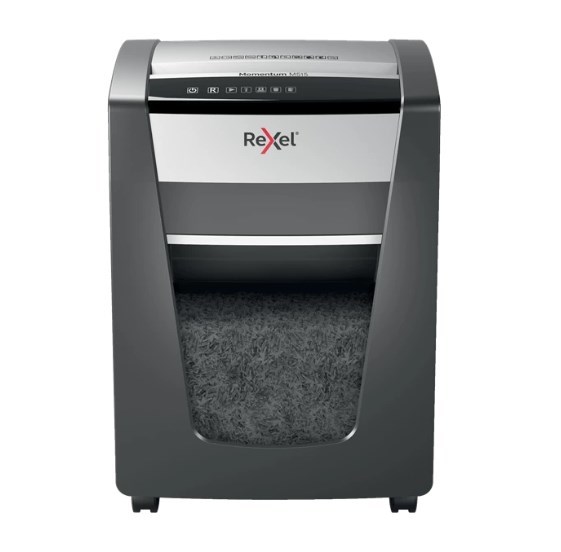 Rexel Niszczarka Momentum M515, P-5, 30L, 15 kartek, tnie na ścinki 2 x 15 mm, czarna