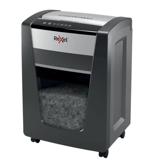Rexel Niszczarka Momentum M515, P-5, 30L, 15 kartek, tnie na ścinki 2 x 15 mm, czarna - obrazek 3