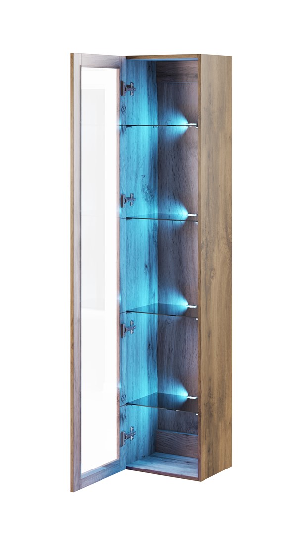 Witryna VIGO szkło'180' 180/40/30 dąb wotan - obrazek 3