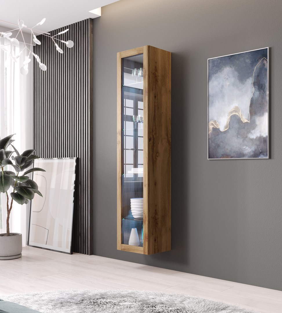 Witryna VIGO szkło'180' 180/40/30 dąb wotan - obrazek 4