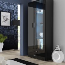 Witryna SOHO S6 2D2S czarny/ czarny połysk