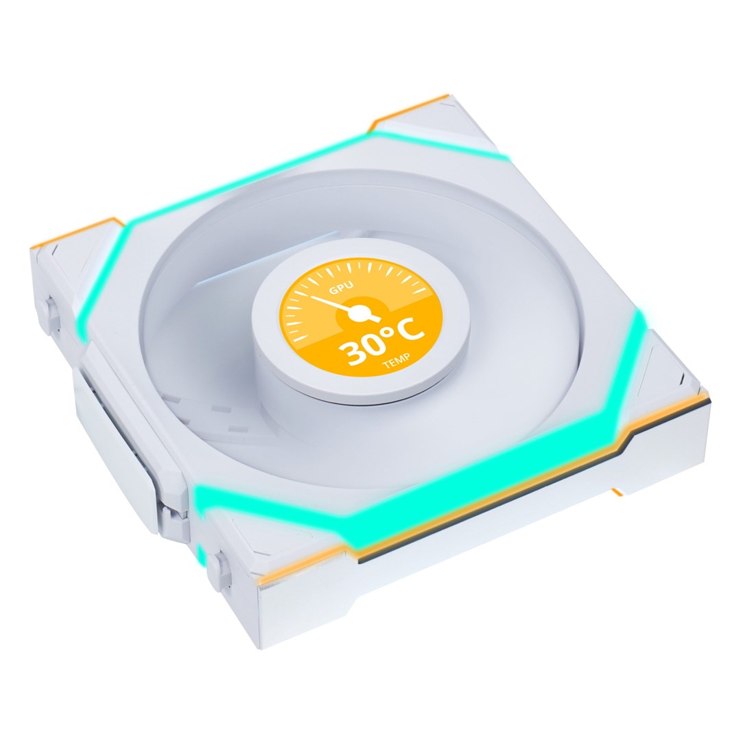 Lian Li UNI FAN SL Wireless LCD 120 Obudowa komputera Wentylator 12 cm Biały 1 szt. - obrazek 3