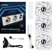 Wentylator Lian Li UNI FAN TL Wireless LCD 120 3-pack biały (12TLLCD1W3W)