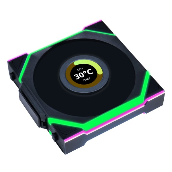 Lian Li UNI FAN SL Wireless LCD 120 Obudowa komputera Wentylator 12 cm Czarny 3 szt. - obrazek 3