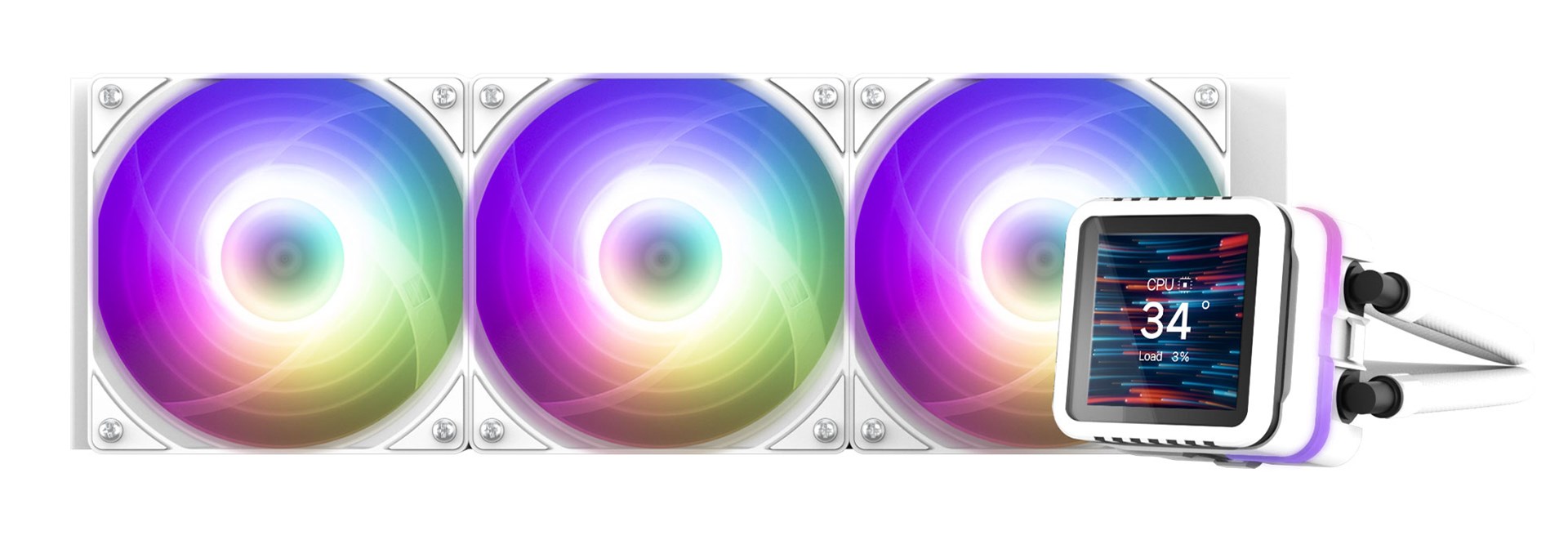 Kompletne chłodzenie wodne Zalman ALPHA2 DS A36, 2,7 Cal LCD, 360mm - Biały