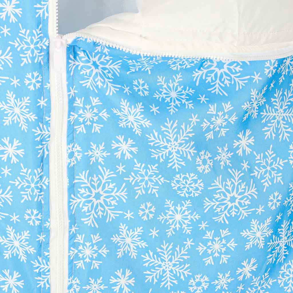 Śpiwór do spania dla dzieci turystyczny poduszka 2w1 125x50cm niebieski - obrazek 8