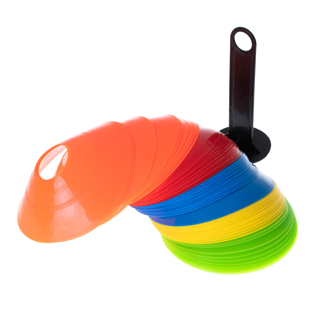 Pachołki treningowe piłkarskie do piłki nożnej elastyczne zestaw 50 sztuk - obrazek 3