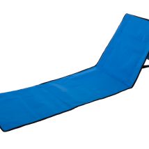 Mata plażowa składana z oparciem leżak składany 2w1 granatowy torba