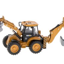 Koparka ładowarka metalowa z ruchomymi łyżkami Die-Cast H-toys 1704 1:50