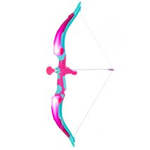 Łuk ze strzałami i tarczą zestaw strzelecki różowy