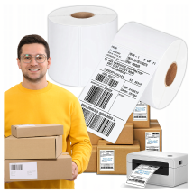 2016x Etykiety Termiczne Samoprzylepne Białe 100×150 mm 500 szt Perforacja Rolka