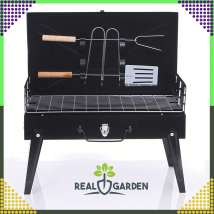 Grill Ogrodowy Turystyczny Składany Przenośny Walizka Kemping + Sztućce