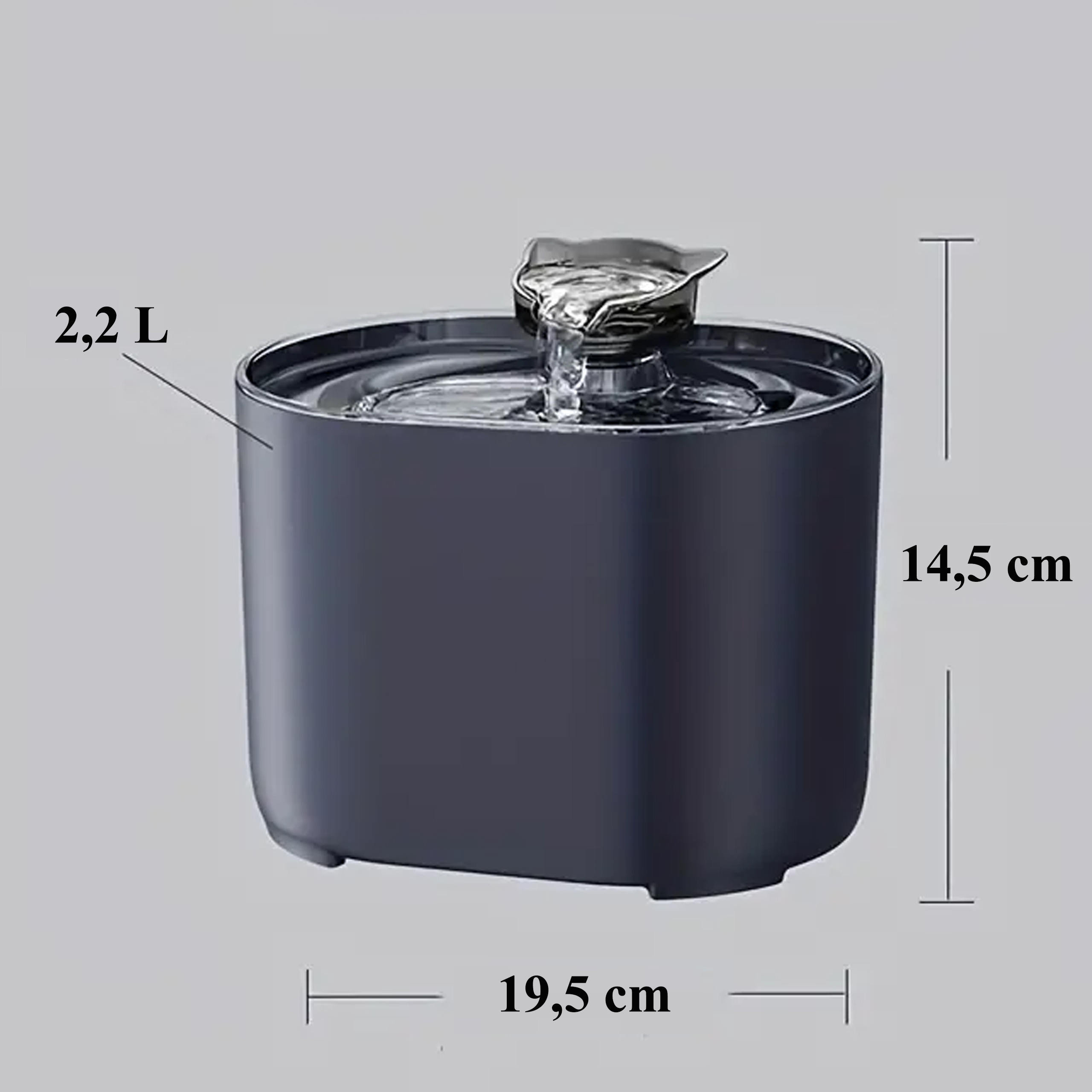 Poidełko Automatyczne Miska Poidło Cicha Fontanna dla Kota Psa 2,2 L - obrazek 3