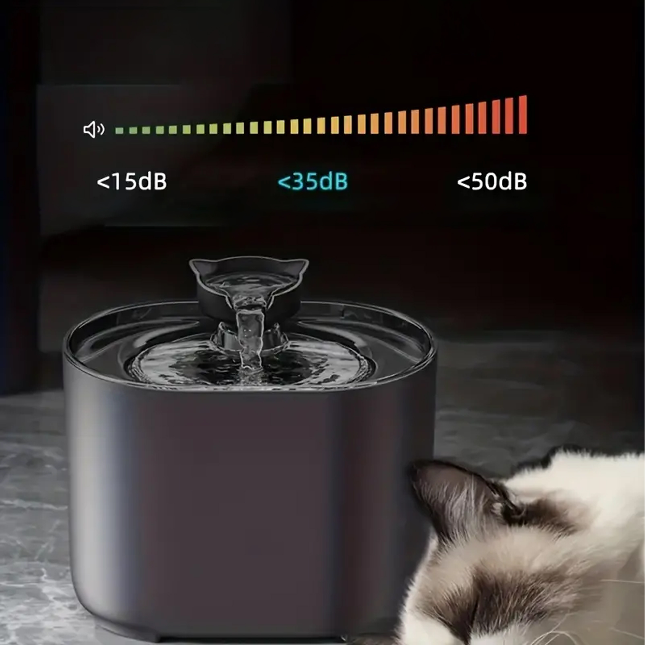 Poidełko Automatyczne Miska Poidło Cicha Fontanna dla Kota Psa 2,2 L - obrazek 5