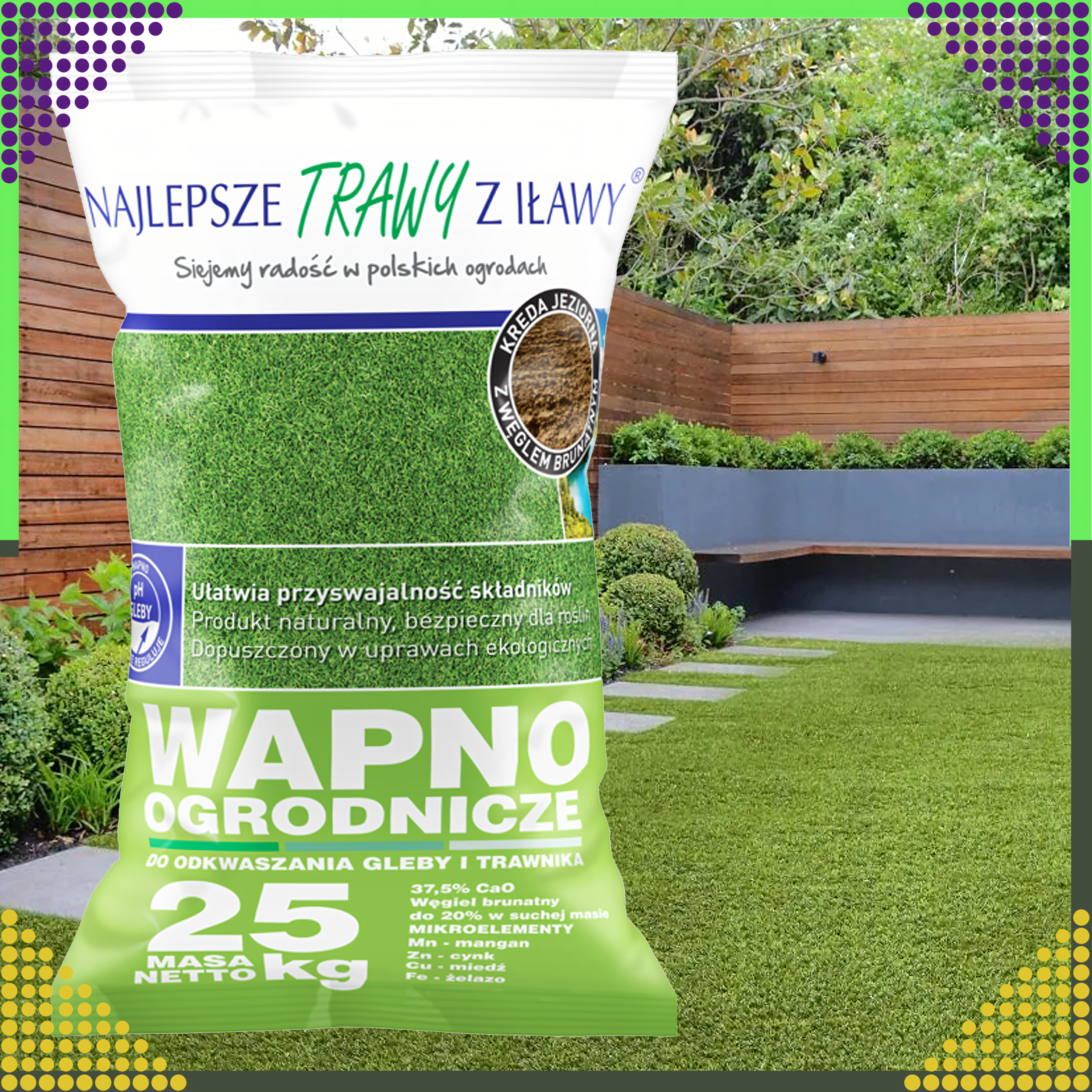 Premium wapno do odkwaszania gleby i trawnika nawóz ekologiczny worek 25kg - obrazek 6