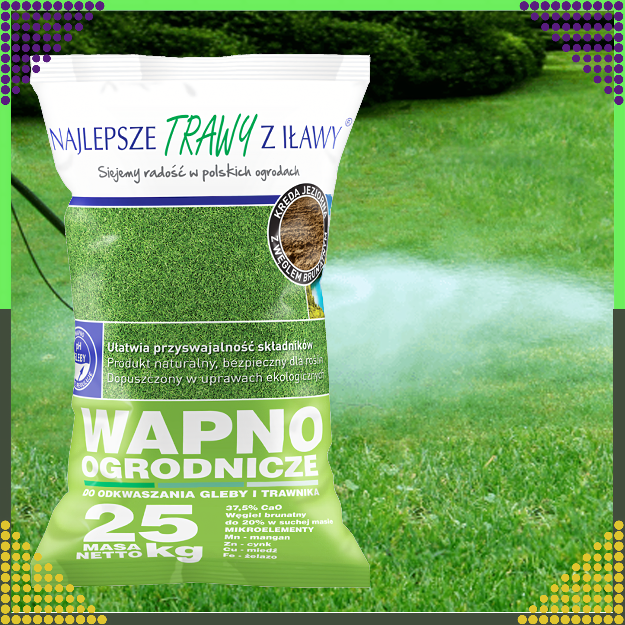 Premium wapno do odkwaszania gleby i trawnika nawóz ekologiczny worek 25kg - obrazek 10