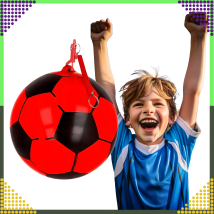 Duża Piłka Gumowa na Sprężynie Zabawka dla Dzieci do Treningu 22 cm