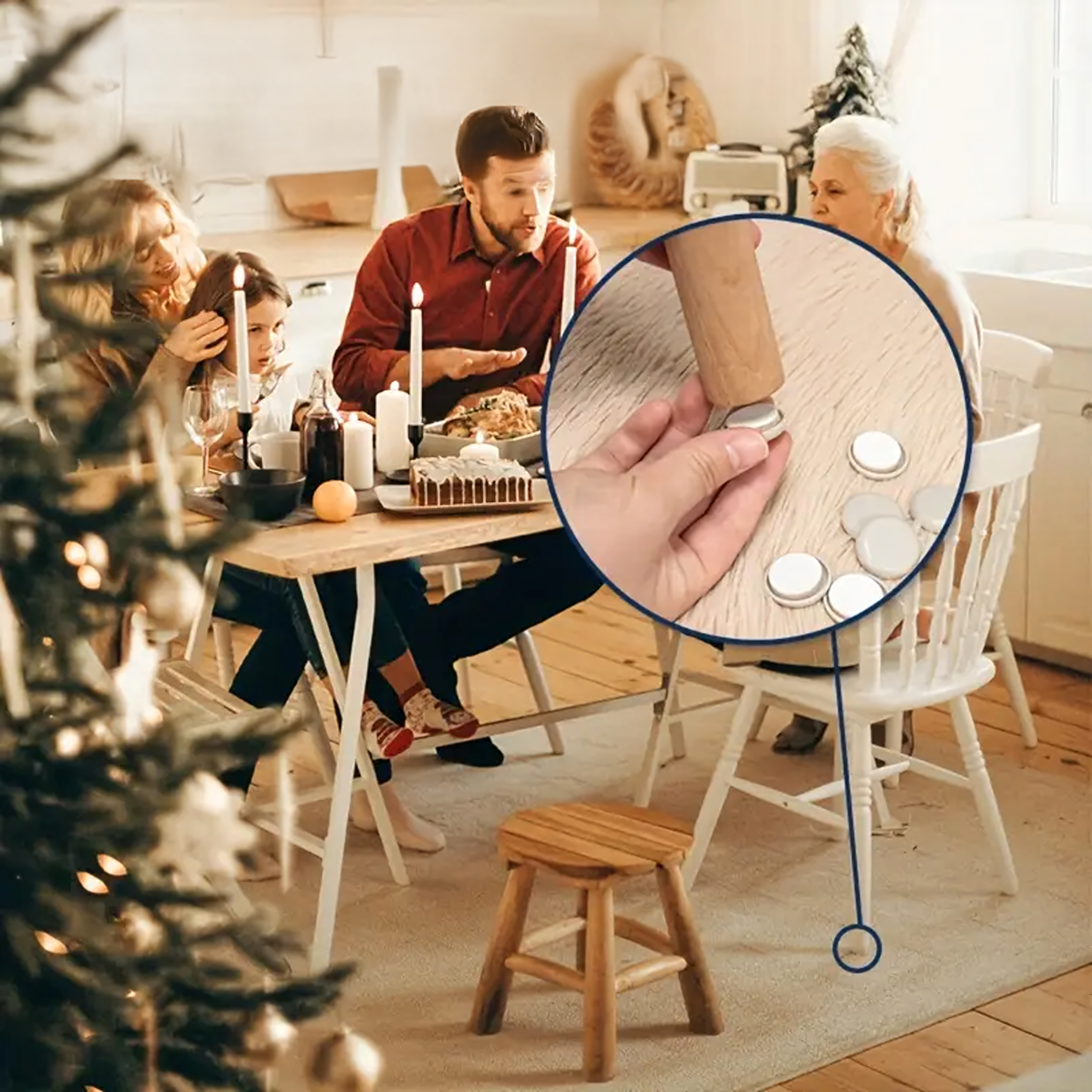 Podkładki Ślizgacze Okrągłe do Przesuwania Mebli Samoprzylepne 4,2 cm 8szt - obrazek 11