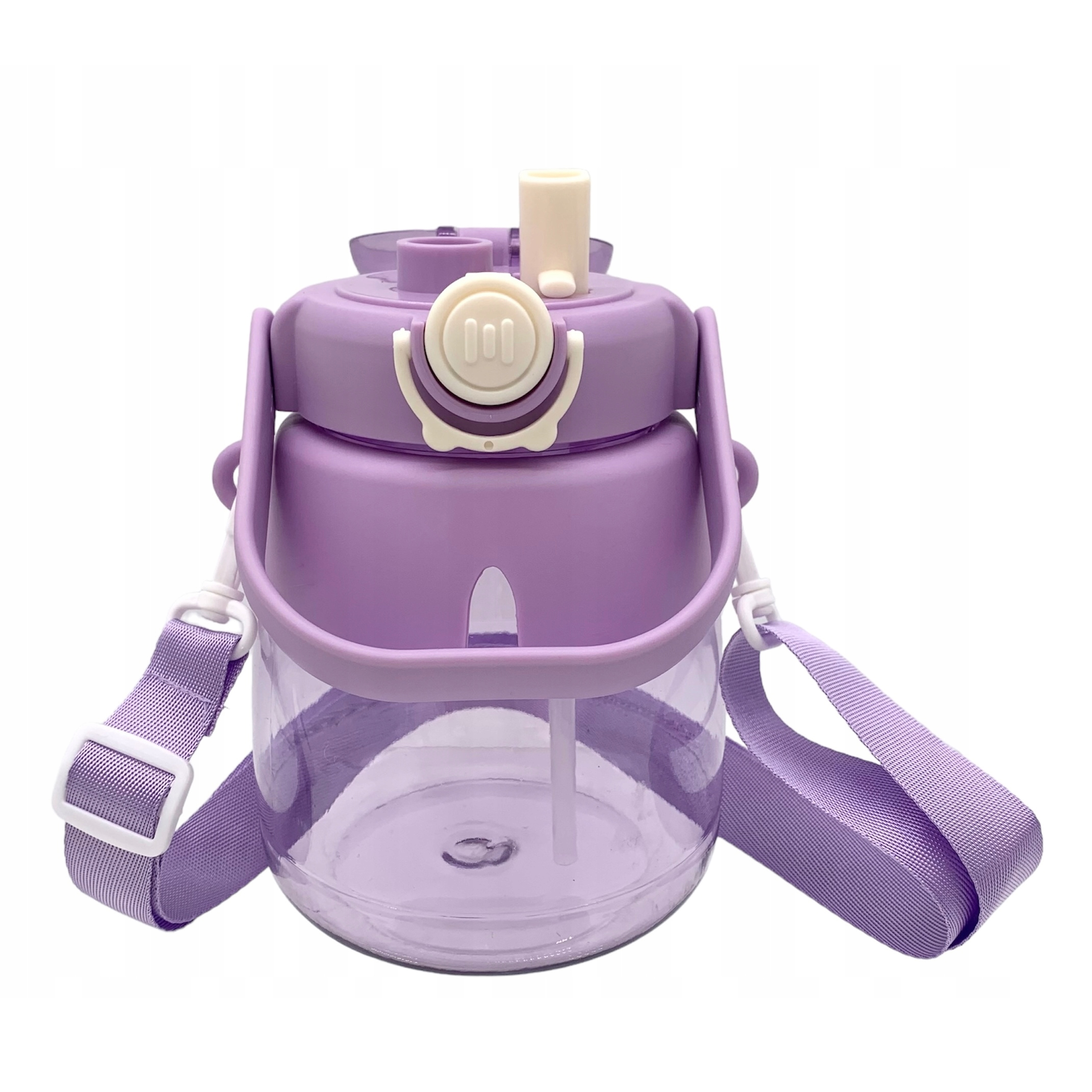 BIDON DO SZKOŁY PRZEDSZKOLA BUTELKA NA WODĘ ZE SŁOMKĄ SMYCZ DLA DZIECI 1L