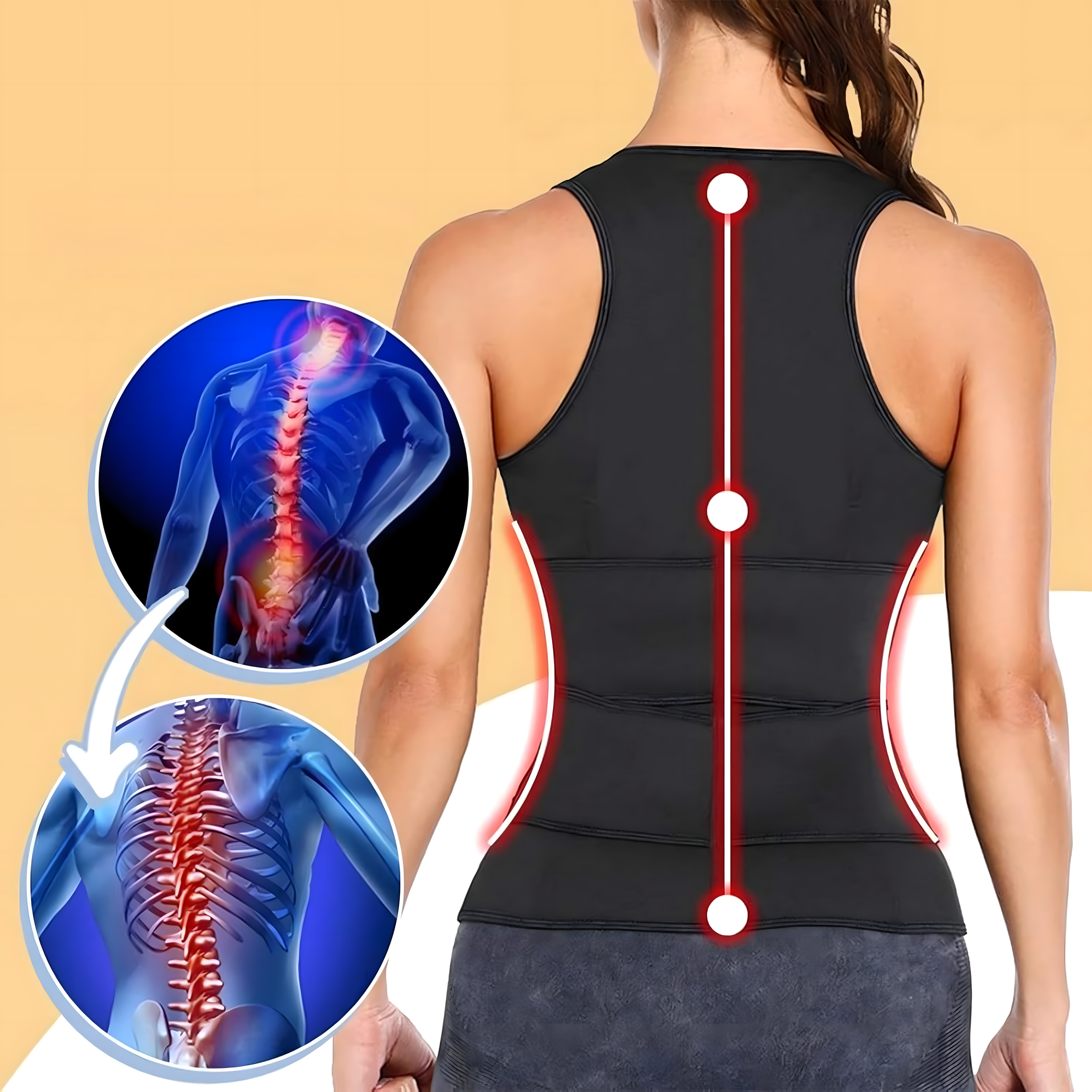 KAMIZELKA NEOPRENOWA FITNESS DAMSKA ODCHUDZAJĄCA SPORTOWA TRENINGOWA M - obrazek 6