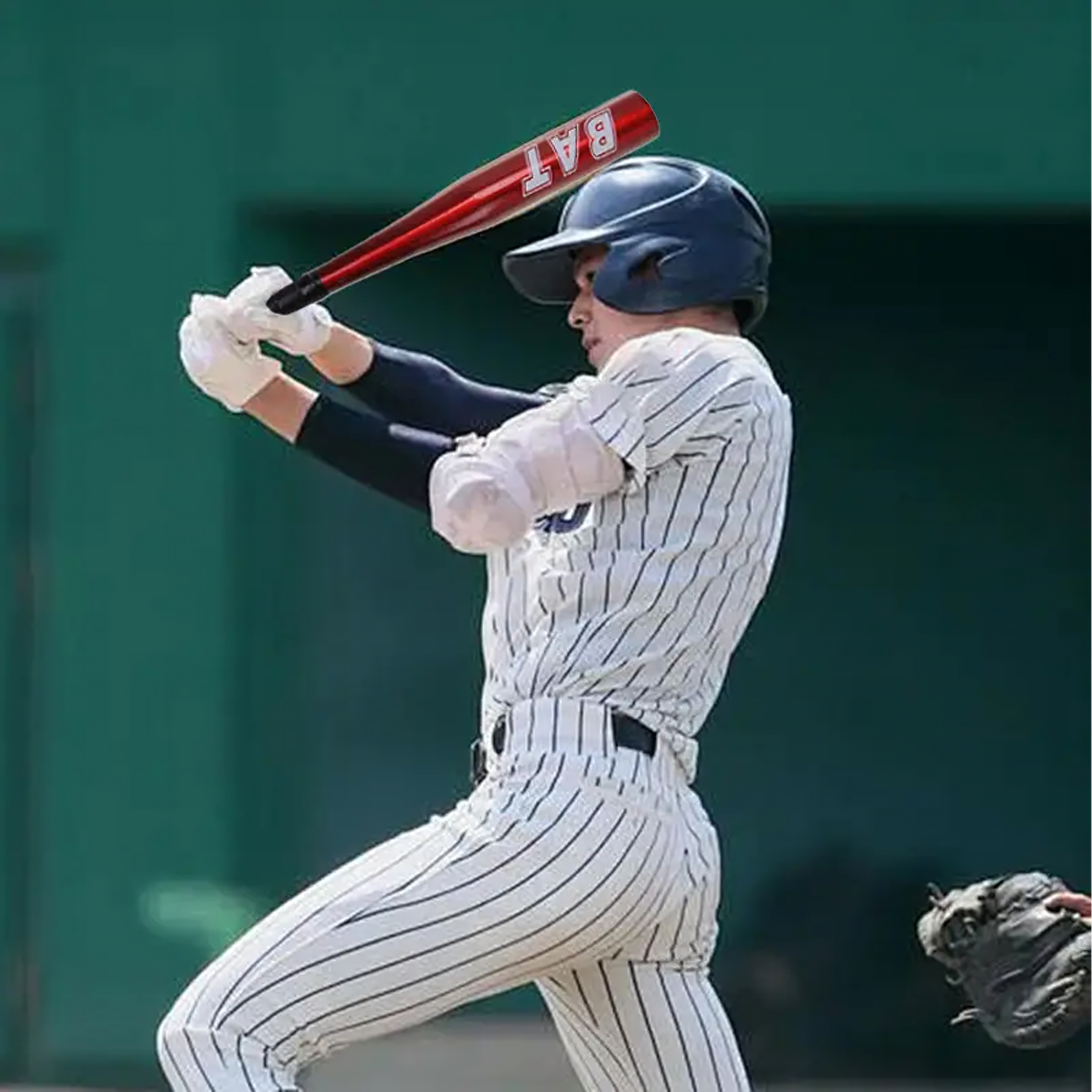 Kij Baseballowy Bejsbolowy Bat Aluminiowy 25" 64cm Treningowy Czerwony - obrazek 4