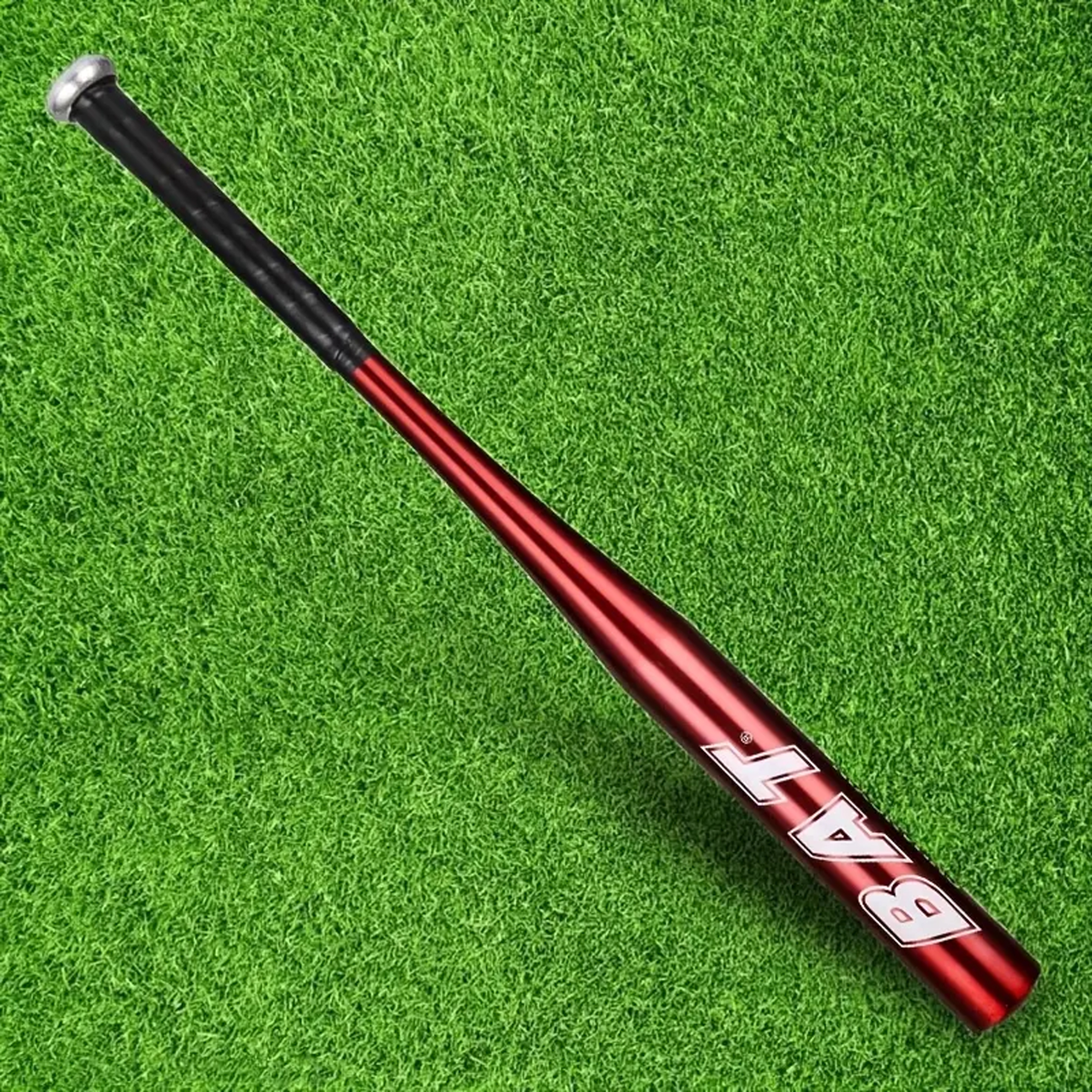 Kij Baseballowy Bejsbolowy Bat Aluminiowy 25" 64cm Treningowy Czerwony - obrazek 6