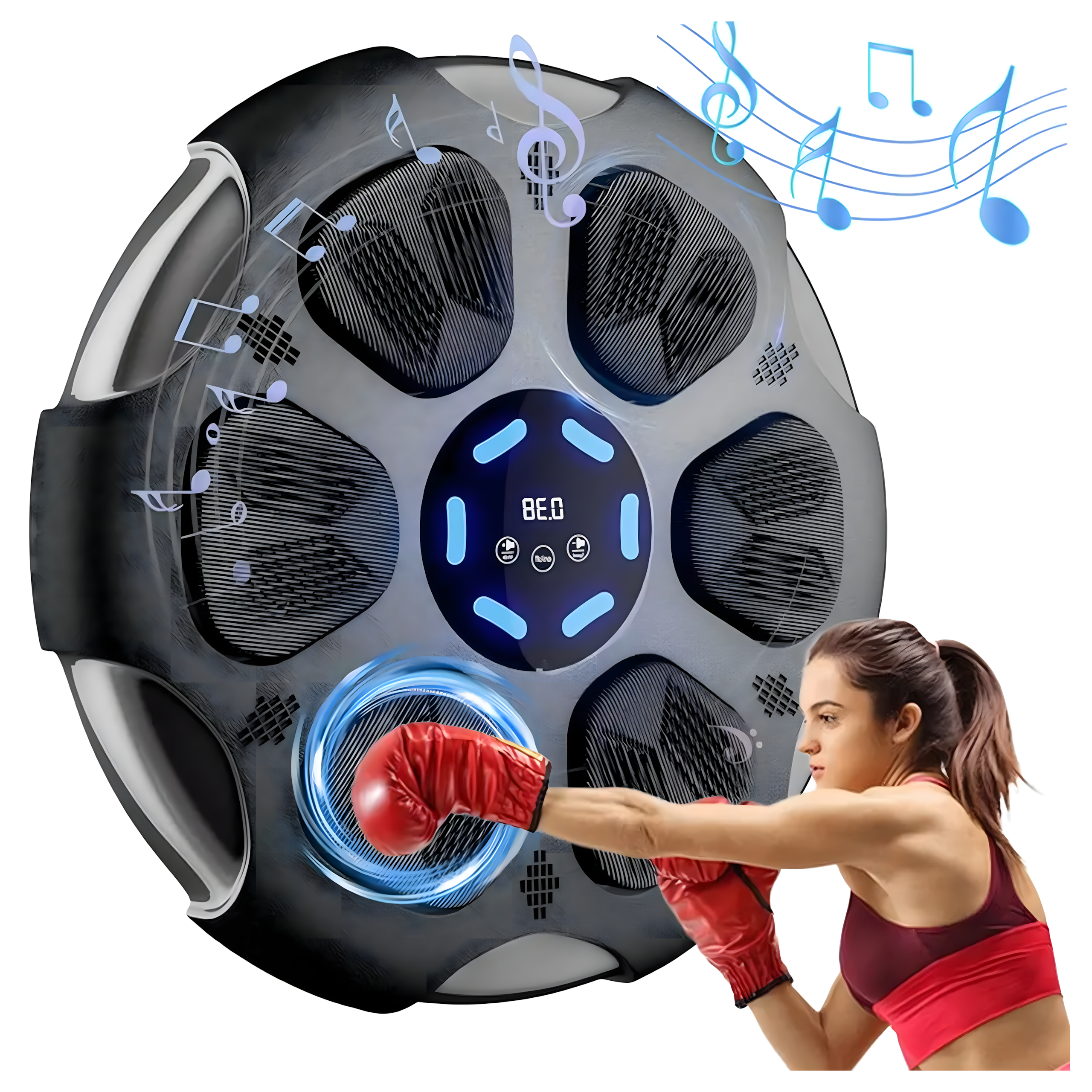 Tarcza Bokserska Maszyna Interaktywna Treningowa do Boksu Bluetooth Muzyka