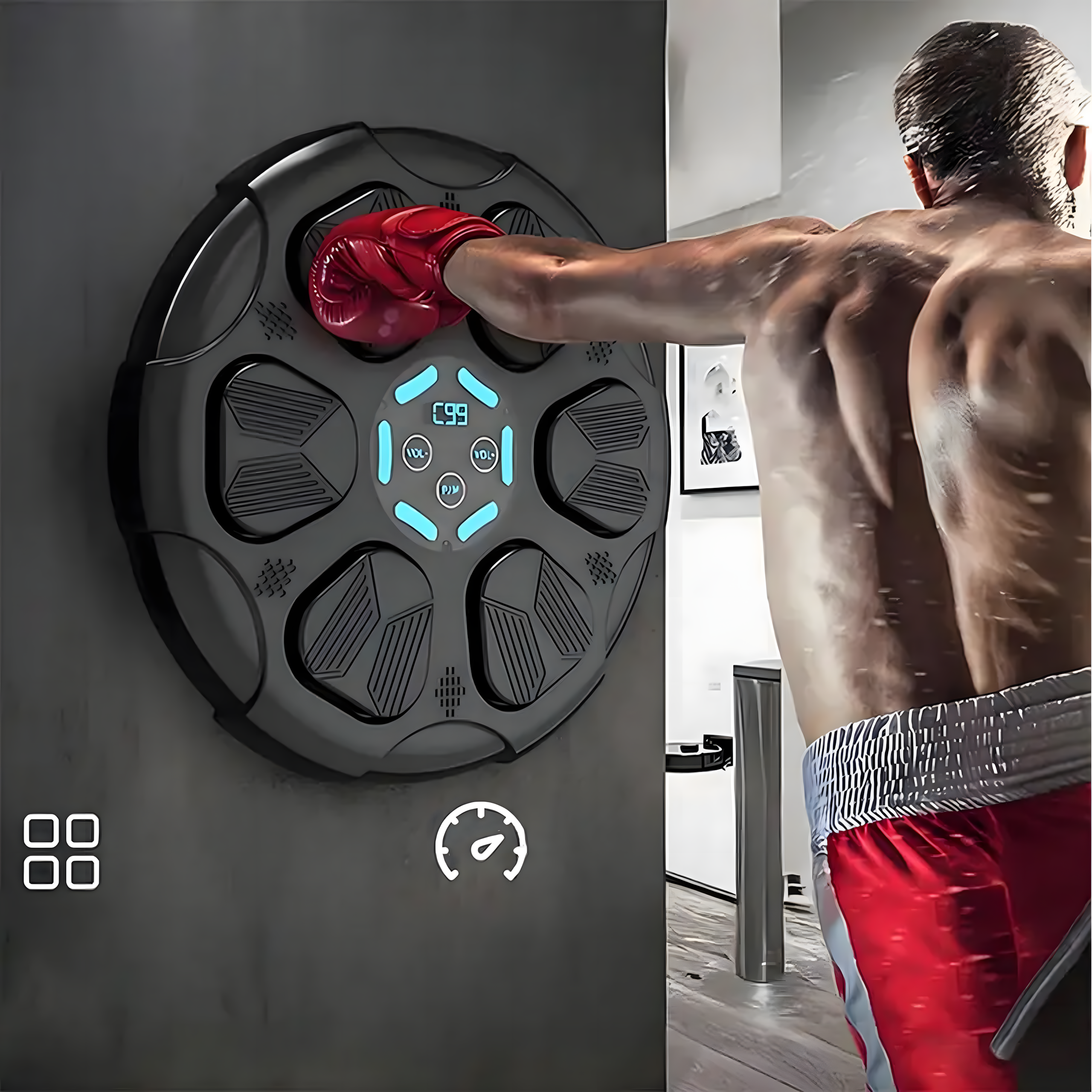 Tarcza Bokserska Maszyna Interaktywna Treningowa do Boksu Bluetooth Muzyka - obrazek 3