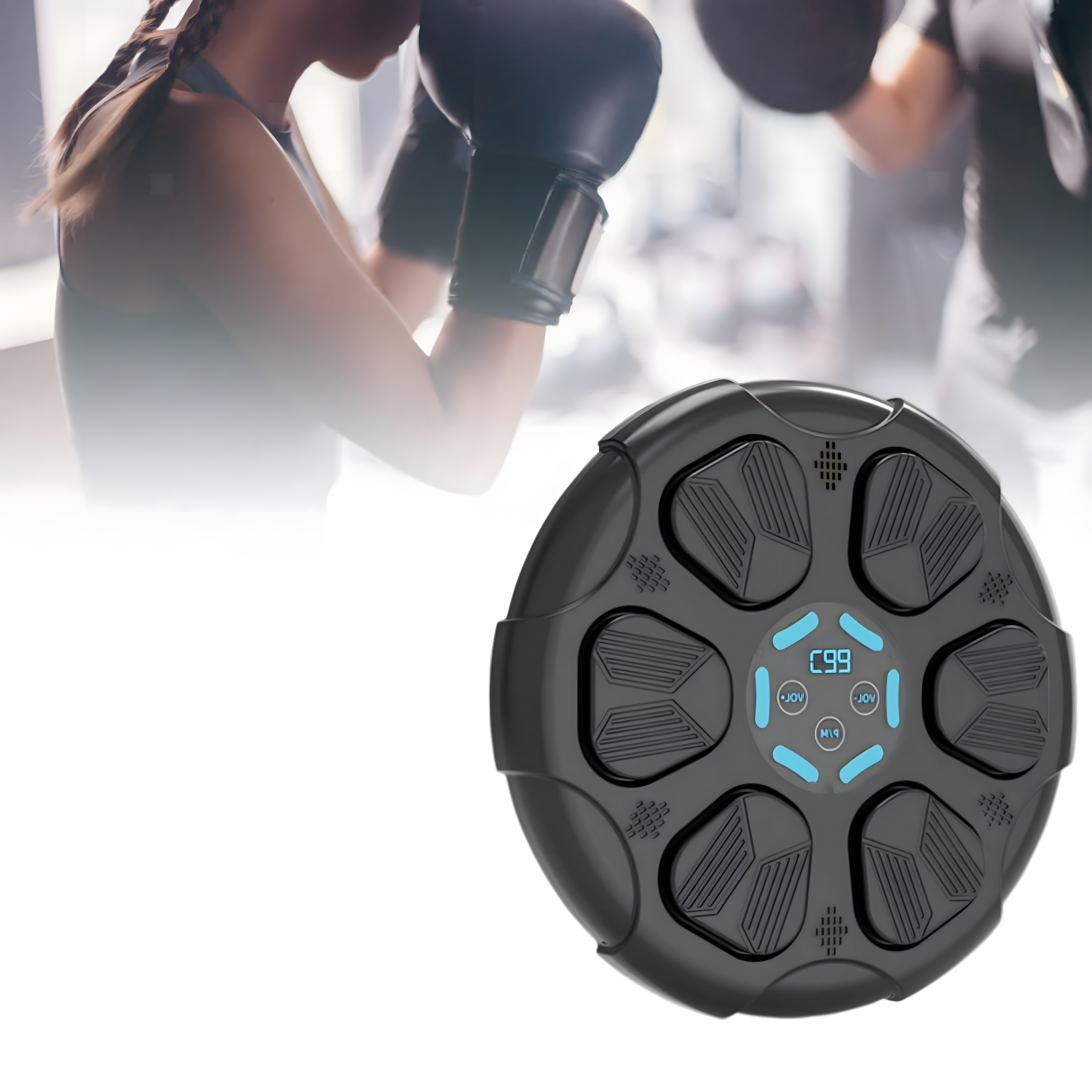 Tarcza Bokserska Maszyna Interaktywna Treningowa do Boksu Bluetooth Muzyka - obrazek 9