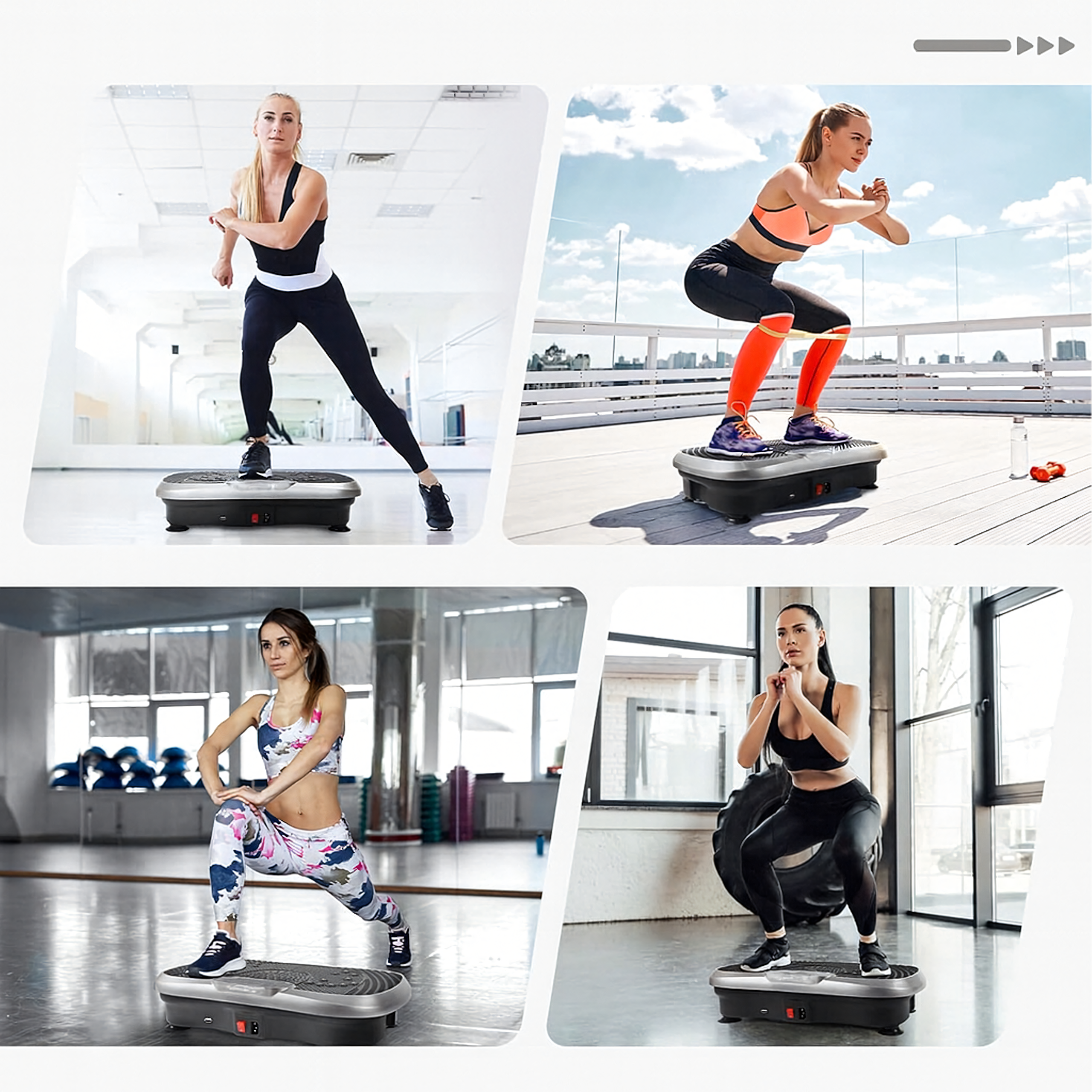 Platforma Wibracyjna Wibrująca Treningowa Masażer z Pilotem Linkami 150 kg - obrazek 6