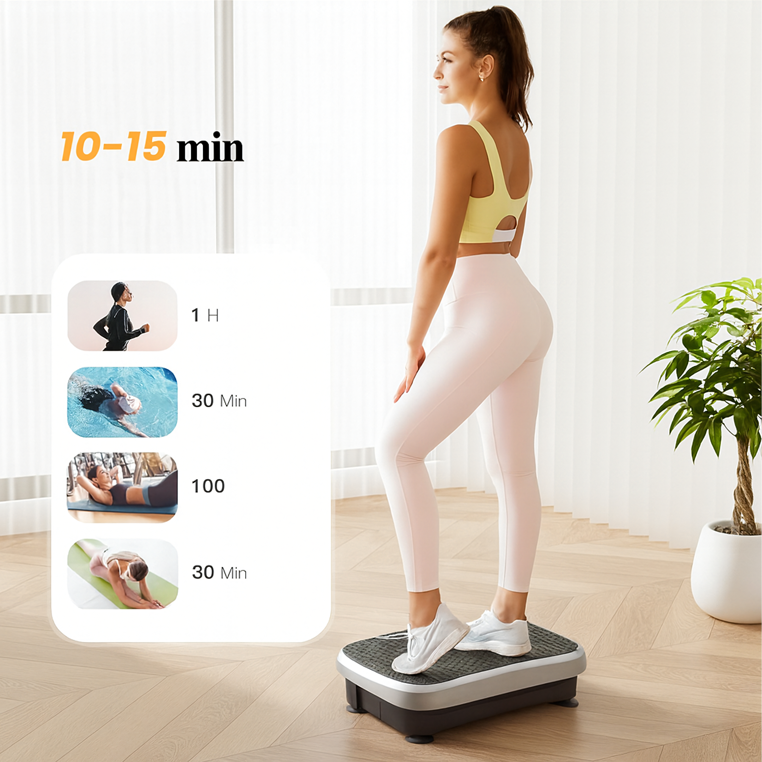 Platforma Wibracyjna Wibrująca Treningowa Masażer z Pilotem Linkami 150 kg - obrazek 8