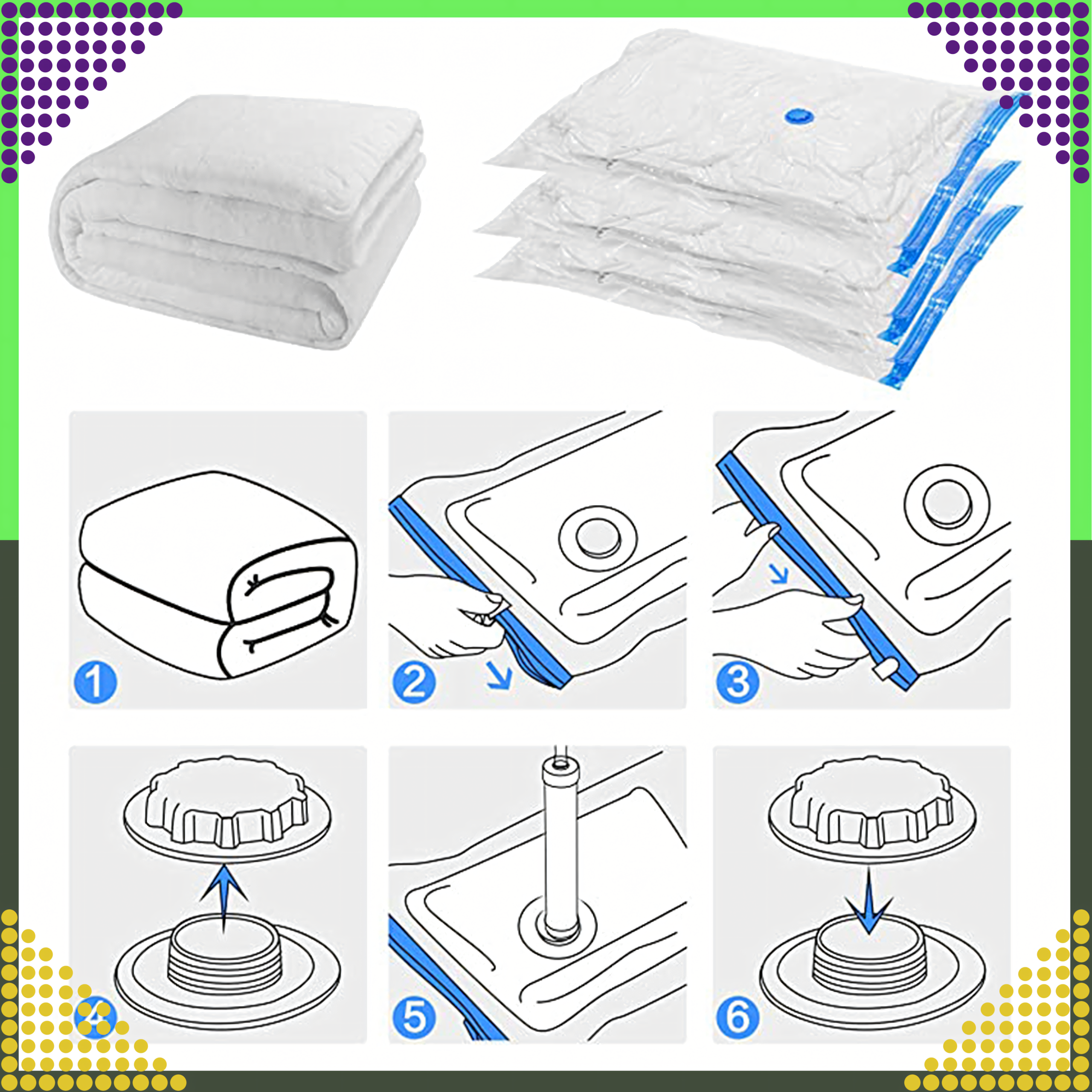 Worek Próżniowy na Ubrania Pościel do Pakowania Worki Próżniowe 40x 60 cm - obrazek 9