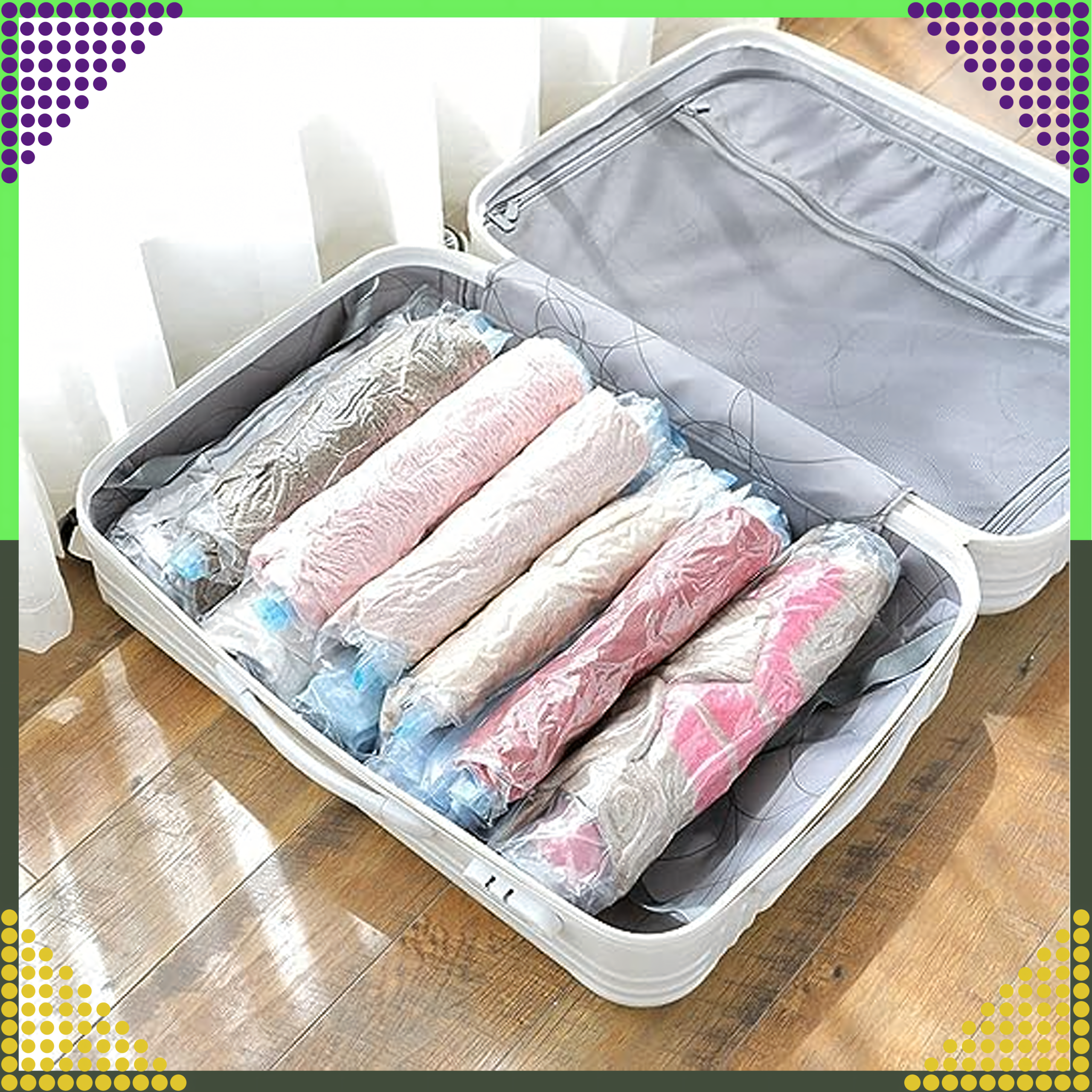 Worek Próżniowy na Ubrania Pościel do Pakowania Worki Próżniowe 50x70 cm - obrazek 11