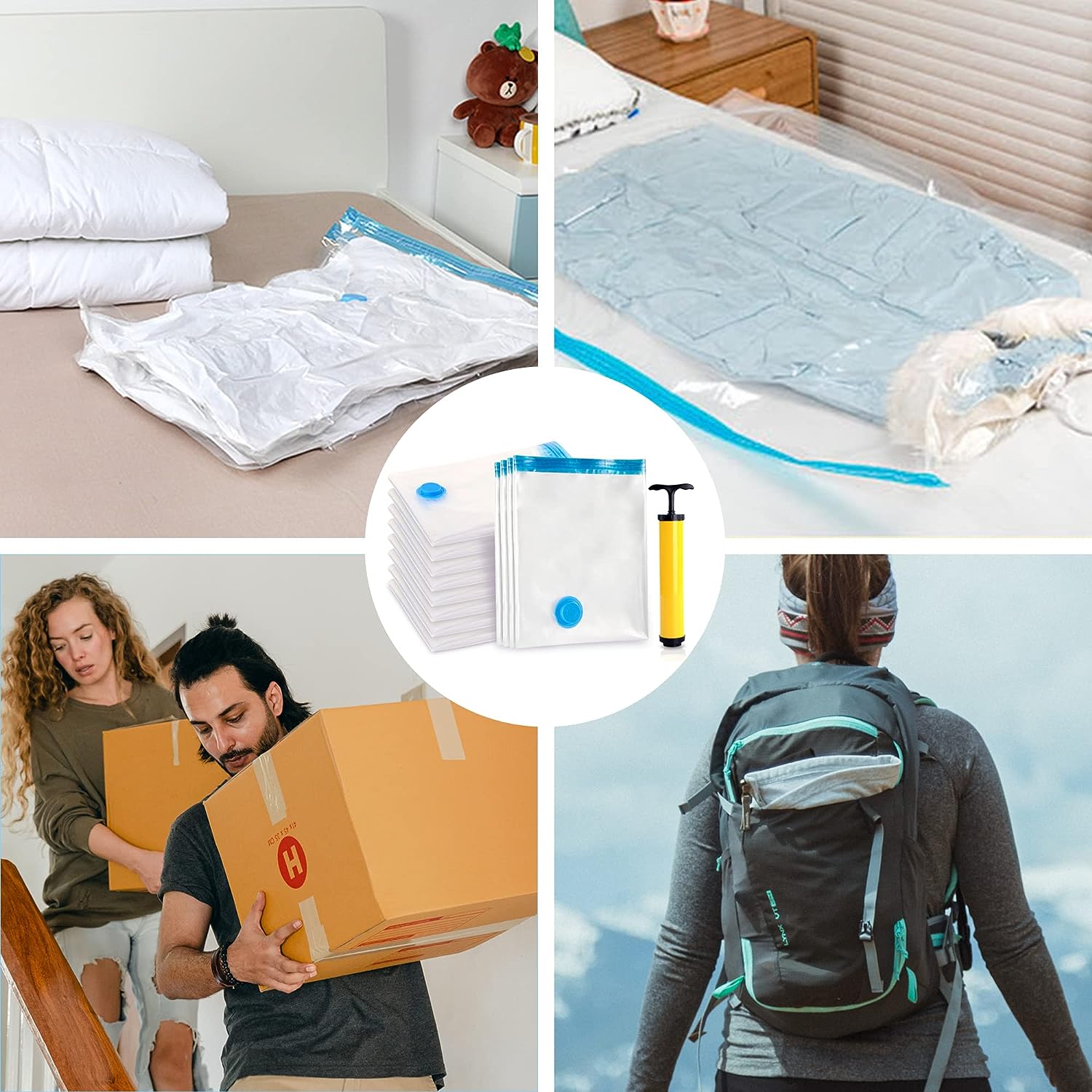 POMPKA PRÓŻNIOWA DO WORKÓW PRÓŻNIOWYCH RĘCZNA LEKKA PORĘCZNA PODRÓŻNA - obrazek 11