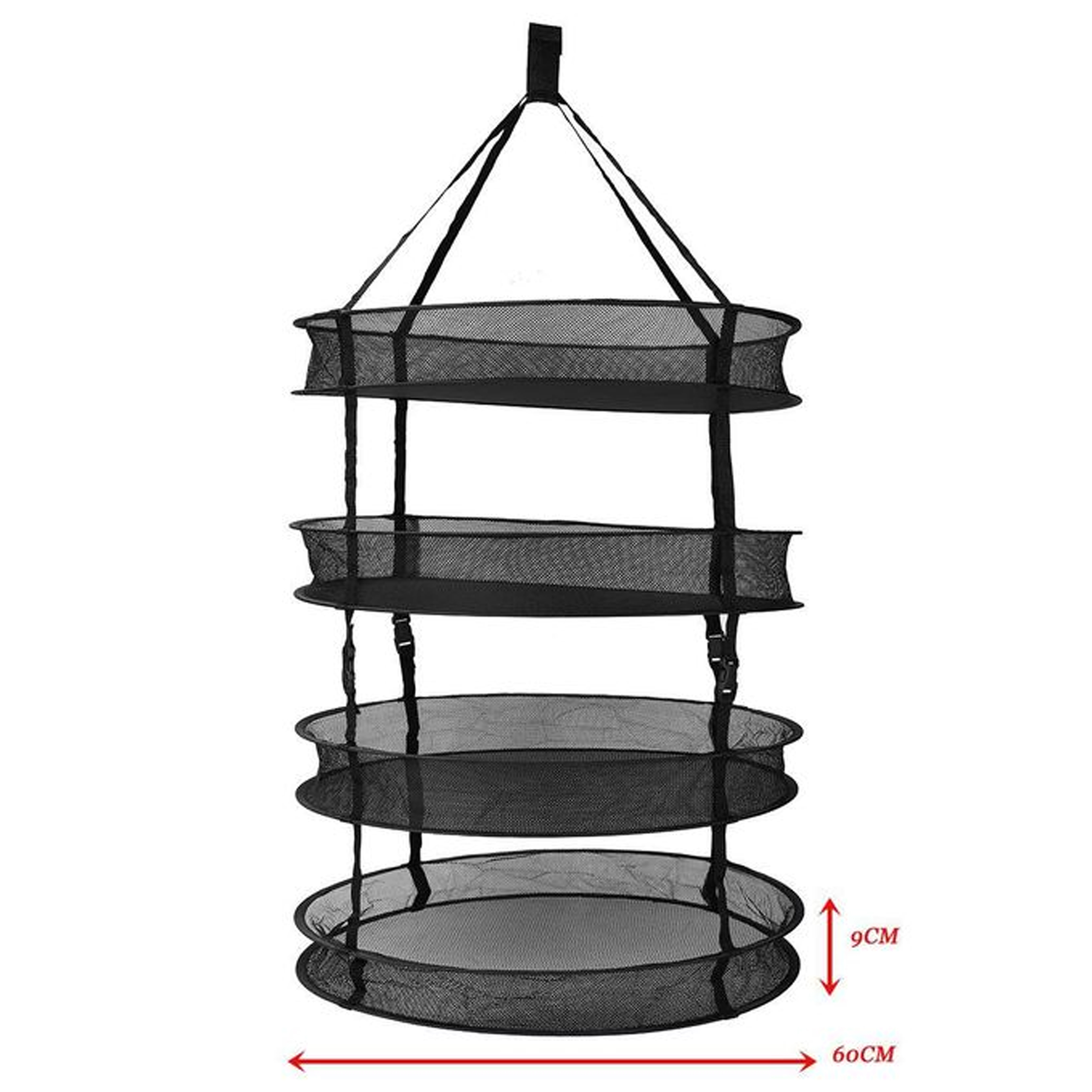 Siatka Suszarka Suszarnia do Grzybów Ziół Warzyw Roślin 4 Półki Regulowana - obrazek 8