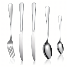 Zestaw Sztućców Nierdzewne Stalowe Srebrne 5 szt na Kemping Grill Survival