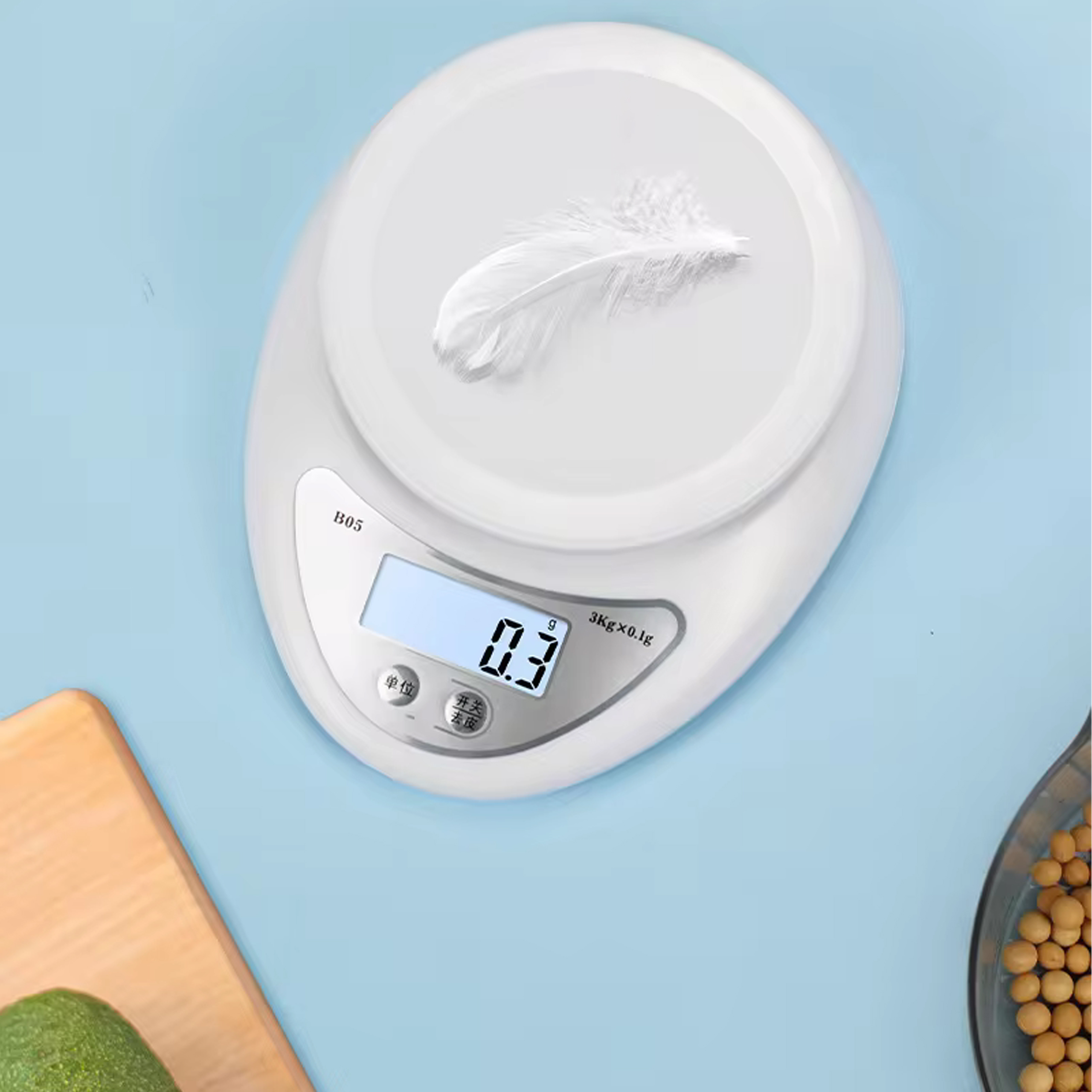 Elektroniczna Waga Kuchenna Precyzyjna LCD z Miską Tara 5g 5000g/0,1g - obrazek 9