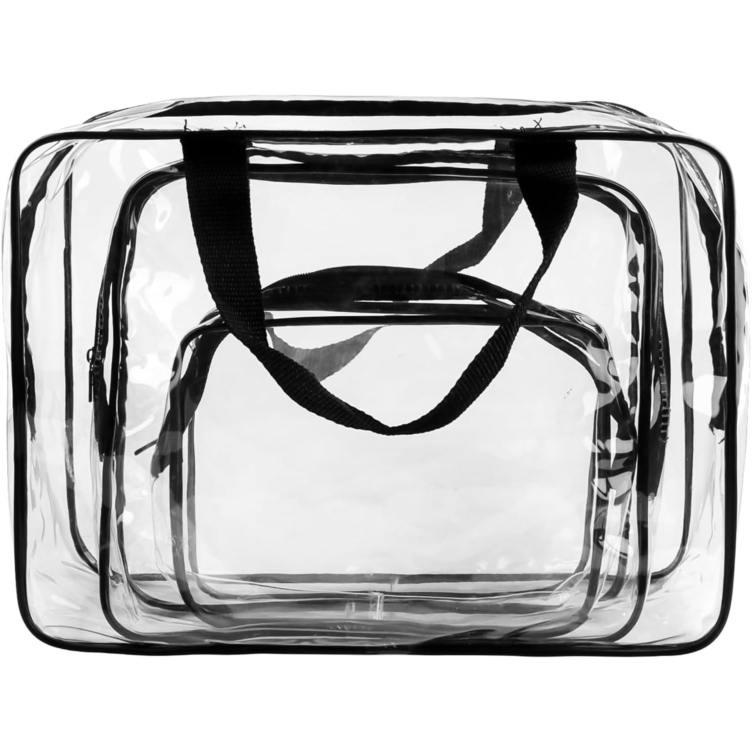 ZESTAW KOSMETYCZKA 3 SZTUKI DAMSKA MĘSKA PODRÓŻNA TURYSTYCZNA PRZEŹROCZYSTA - obrazek 8