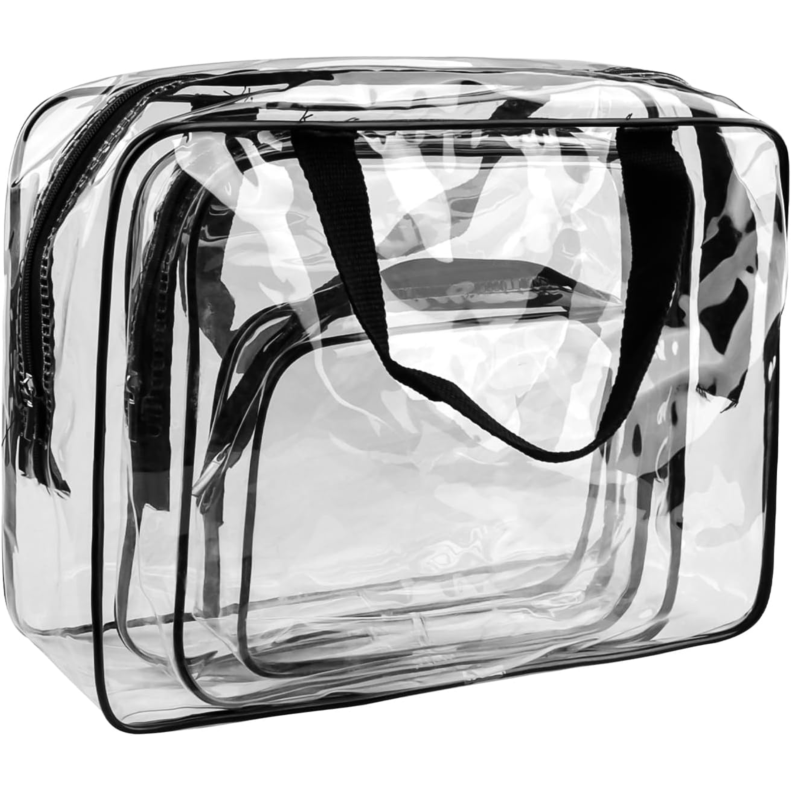 ZESTAW KOSMETYCZKA 3 SZTUKI DAMSKA MĘSKA PODRÓŻNA TURYSTYCZNA PRZEŹROCZYSTA - obrazek 9