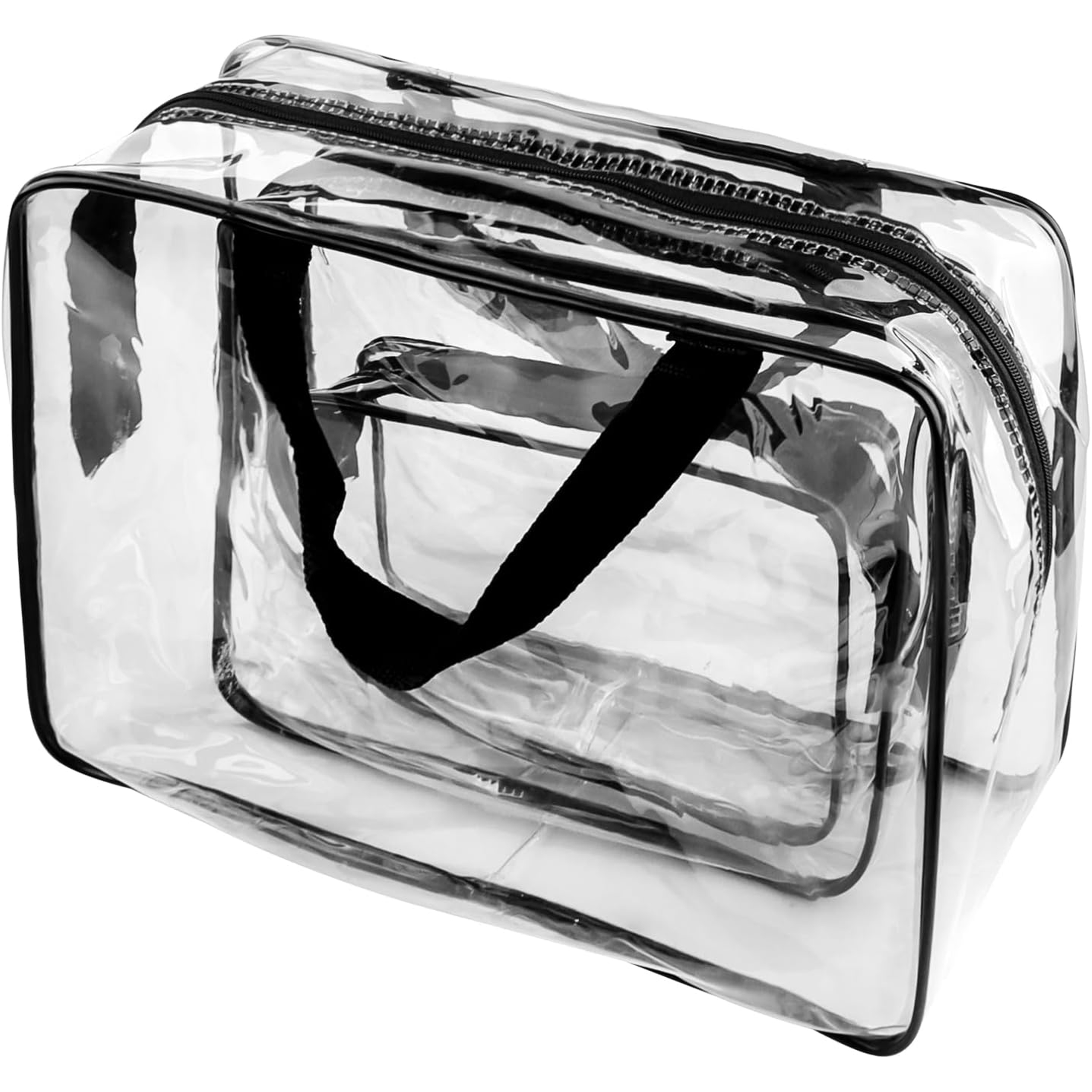 ZESTAW KOSMETYCZKA 3 SZTUKI DAMSKA MĘSKA PODRÓŻNA TURYSTYCZNA PRZEŹROCZYSTA - obrazek 10